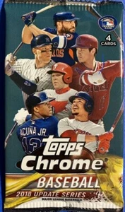 (1) 2018 Topps Chrome Update Factory Sealed Pack From Mega Box Ohtani Soto Acuna - Picture 1 of 1