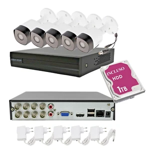 Sicherheit Videoüberwachung Dahua 5 Kameras 5 MP XVR 8 Kanal Festplatte 1TB - Bild 1 von 8