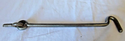 Ancien crochet fer forgé 22 cm: porte, volet, meuble ou autre. Vis cassée. - Photo 1/4