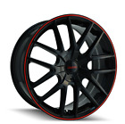 18 inch 18x8 TOUREN TR60 RED BLACK wheels rims 5x120 +20
