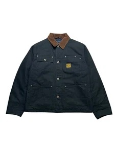 Ralph Lauren Sport USRL Canvas Chore Work Jacket Men’s Black Size fit Medium - Picture 1 of 16