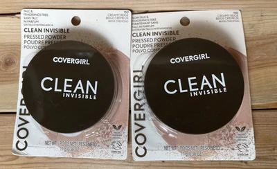 Covergirl Clean Invisible Pressed Powder #150 Creamy Beige 11g Compact- 2 Pack - Image 1 of 4