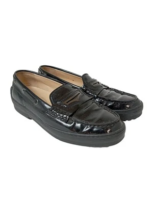 VIBRAM Mocasines Mujeres Zapatos Talla EU 36 negro look efecto mojado - Imagen 1 de 4