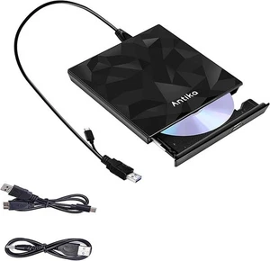 Antika Externes DVD-RW CD-RW Laufwerk USB 3.0 USB C Kabel Backup Power Line Port - Bild 1 von 7