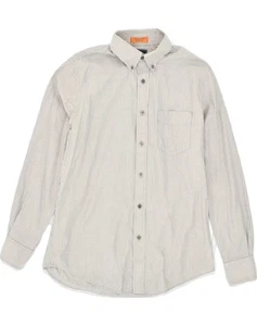 DOCKERS Mens Shirt Medium Grey Striped Cotton AD42 - Picture 1 of 4
