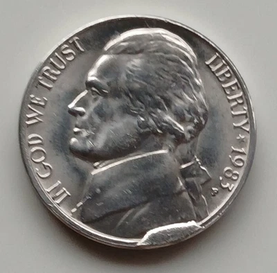 1983 P CUD Error Nickel Uncirculated Toned - Image 1 of 2