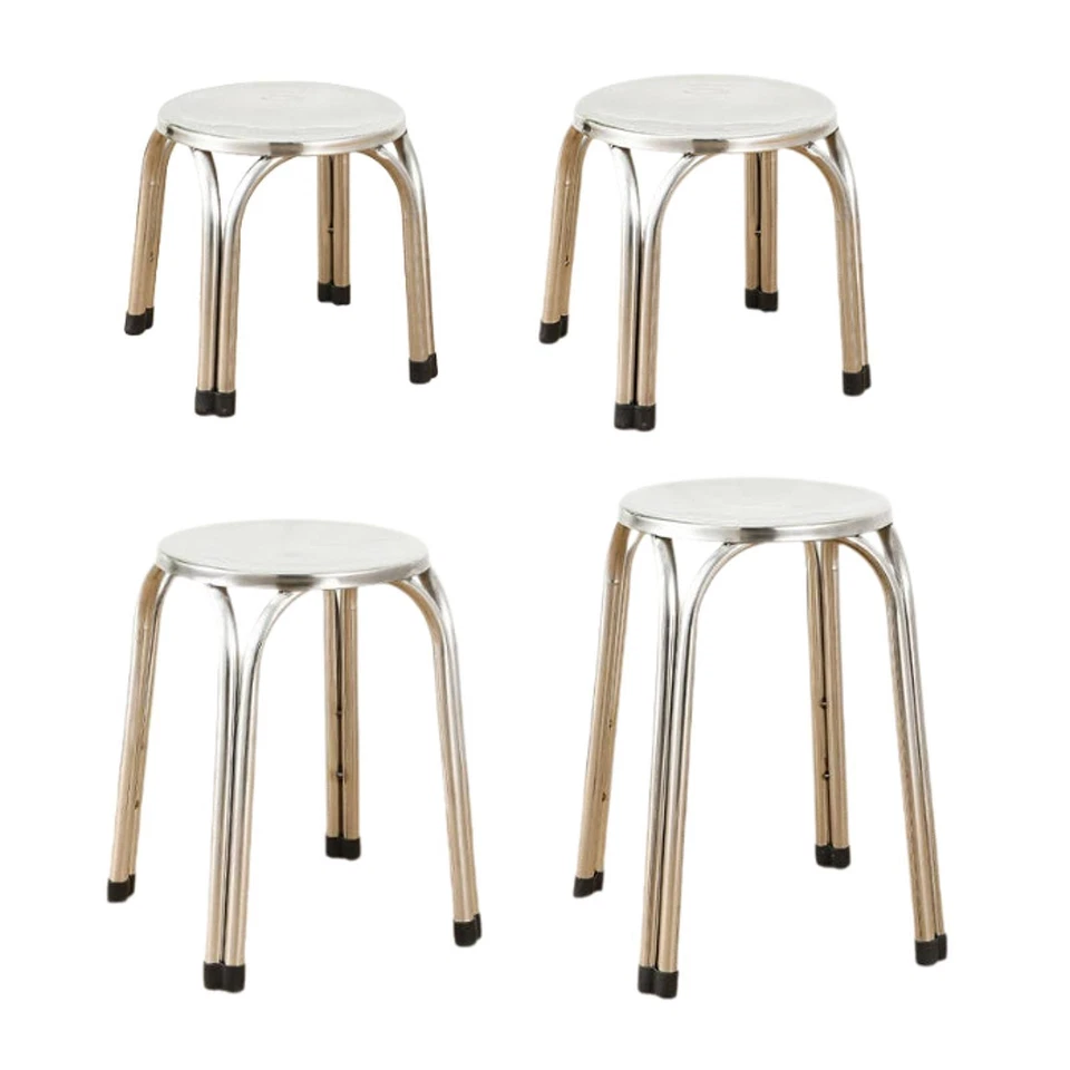 Stacking Stool Stainless Steel Multipurpose Stool Chairs for Office Home - Image 1 of 2