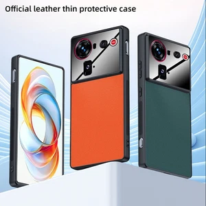Custodia in pelle scamosciata ultra sottile lusso sottile soft touch cover per Nubia Z80 Ultra - Foto 1 di 21