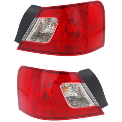 Halogen Tail Light Set For 08-12 Mitsubishi Galant Clear/Red w/ Bulbs 2Pcs Foto 1 de 4