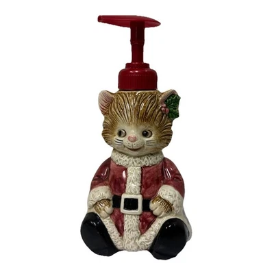 Vintage Otagiri Santa Cat Soap Dispenser 1980s Japan NWOT Gold Sticker  - Image 1 of 4
