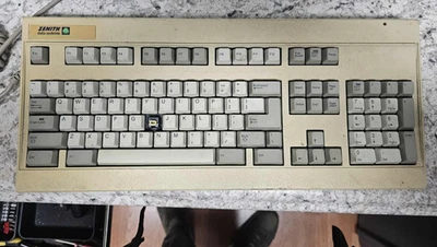 Retro Vintage Zenith Data Systems Z-150 Mechanical Keyboard Yellow Switches AT - Image 1 of 4