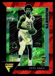 2020-21 Panini Flux Red Cracked Ice Rookie #247 Zeke Nnaji Denver Nuggets - Picture 1 of 2