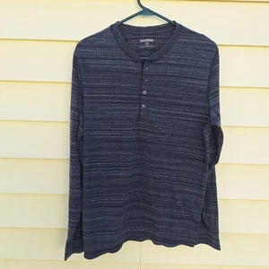 Express Waffel Thermo Shirt Base Layer Henley Grau L Outdoor Wandern Gorpcore  - Bild 1 von 8