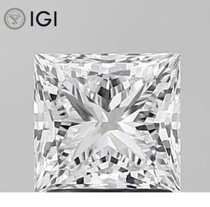 Diamante CVD cultivado en laboratorio certificado IGI corte princesa 1,72 quilates color E claridad VVS2 - Imagen 1 de 13
