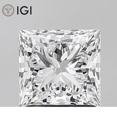 IGI Certified Lab Grown CVD Diamond PRINCESS Cut 1.72 Ct E Color VVS2 Clarity - Image 1 of 4