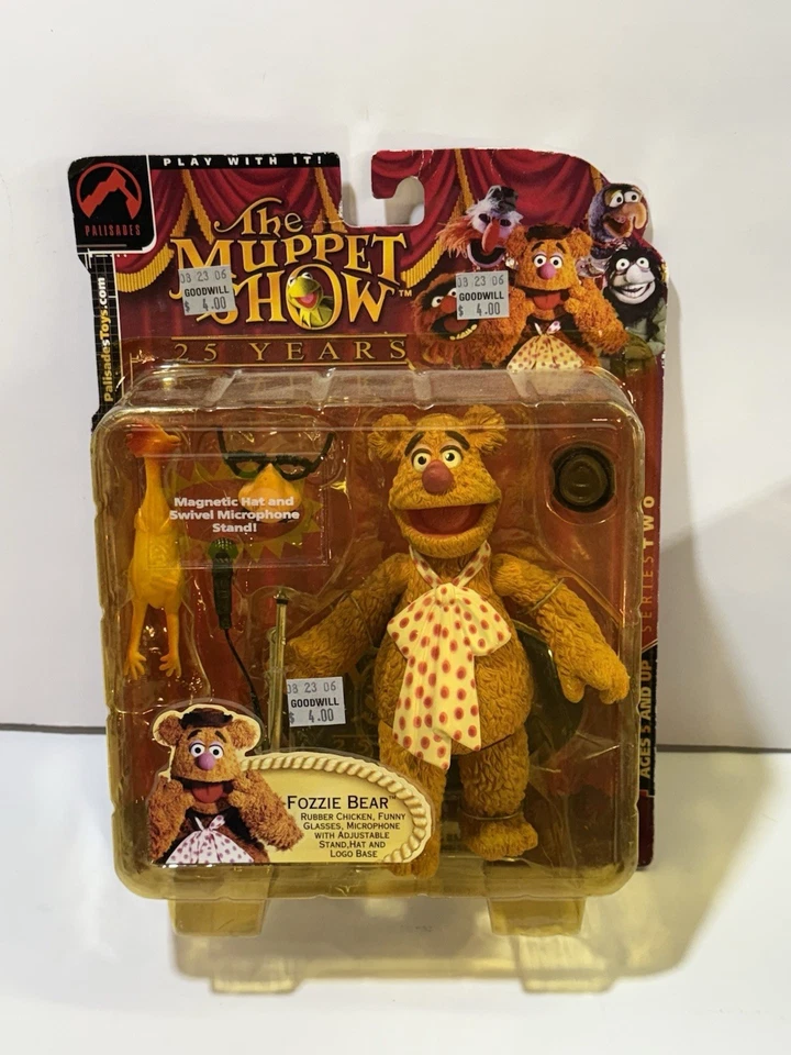 Jim Henson's Muppets Palisades The Muppet Show Fozzie Bear Nuevo en Caja Pollo de Goma Foto 1 de 2