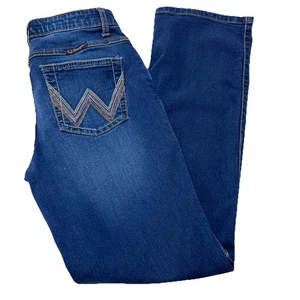 Wrangler Damen Q Baby Western Jeans 5/6x32 (30,5) Dark Wash No Gap Waist Rodeo - Bild 1 von 11