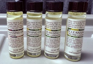 Leaf Seed Berry Face Skin cleansing oil Lot Tea Tree lemongrass geranium Samples - Picture 1 of 7