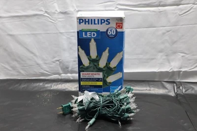 New Philips 60ct Warm White  Mini Lights LED 88% Energy Savings 19.6 FT L - Image 1 of 4