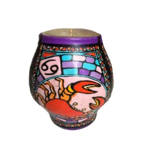 Candela granchio cancro oroscopo zodiaco psichedelico galilight vintage anni 70 fatta a mano - Foto 1 di 9