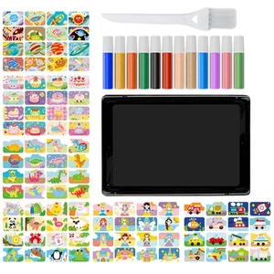26PCS Sand Art Kits Sticky Kids DIY with 12 Sheets Sand Art Painting Cards - Picture 1 of 18