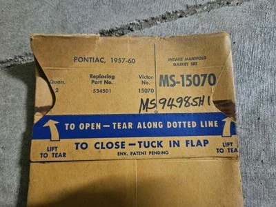NORS VICTOR MS 15070 Manifold GASKET 套装 适用于 57-60 Pontiac V8 — 第 1/3 张图片