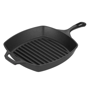 Lodge Square Fat Free Fryer 10½" 26cm Strong Cast Iron Frying Pan Skillet L8SGP3 - Picture 1 of 2