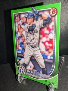 2025 Bowman Ben Rice Neon Green RC /399 Yankees Rookie - Picture 1 of 7