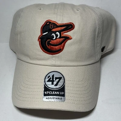 Gorra de béisbol Baltimore Orioles limpieza ajustable bronceada OSFA '47 marca limpieza Foto 1 de 4