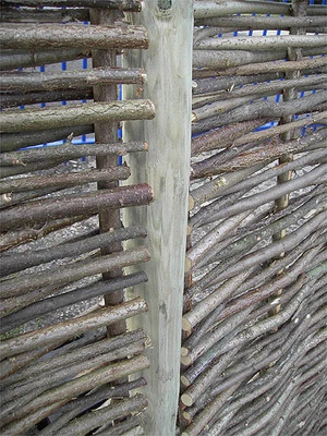 Wooden Fence Posts Round 60mm Dia Fencing 8ft Long Garden Screening Fences - Image 1 of 4