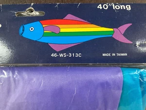 ๐ FISH 40" WIND SOCK NEW OLD STOCK TAIWAN ๐ NEW SEALED VINTAGE WINDSOCK - Picture 1 of 6