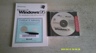 MICROSOFT WINDOWS 95 - PC OPERATING SYSTEM WITH USB SUPPORT, MANUAL, COA & CODE - Image 1 of 3