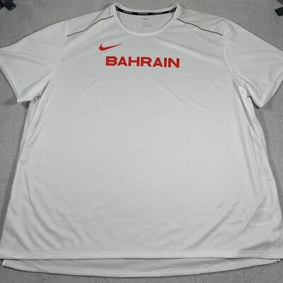 Camisa Bahrein Para Hombre 3XL Blanca Nike Drifit Correr Foto 1 de 4