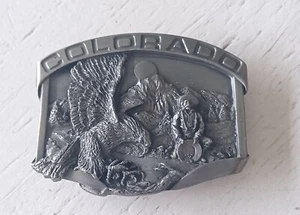 Fibbia cintura vintage 1984 Siskiyou Colorado Eagle Mountains Gold Miner Panning H-23 - Foto 1 di 3