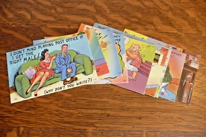 10 Vintage Postcards Comic Cartoon Humor Funny Colorful Most Tichnor ~ Unused - Picture 1 of 11