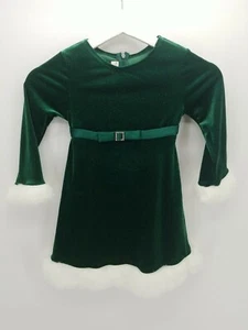 Ashley Ann Girls Green Christmas Holiday Dress Sparkle Size 5 - Picture 1 of 7