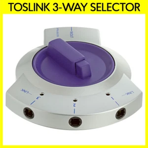 Toslink 3-Way Selector Optical Fiber Bi-Directional Switcher Optic Audio Adapter - Picture 1 of 4