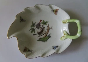 Herend Rothschild Bird 5 3/4" Leaf Dish - Mint - Picture 1 of 5