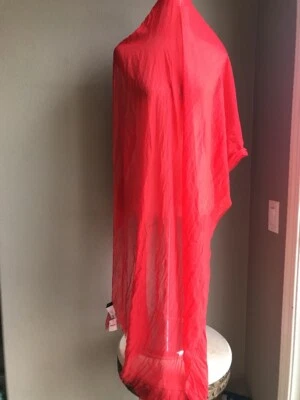  $45 J.Crew 100% полиэстер красный шарф легкий 80 X 33 новый с Ярлыками - Изображение 1 из 4