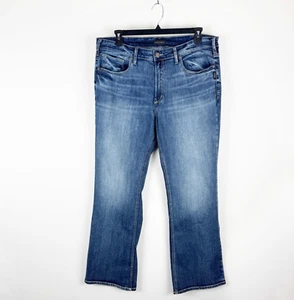 Jeans Plateados Craig Para Hombres 38 x 32 Calce Relajado Corte Bota Lavado Medio Vaquero Occidental - Imagen 1 de 18