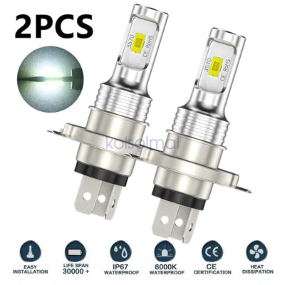 UK 2x H4 Led Xenon White Canbus Error Free 6000K Car Hi/Low Beam Fog light Bulb - Image 1 of 4