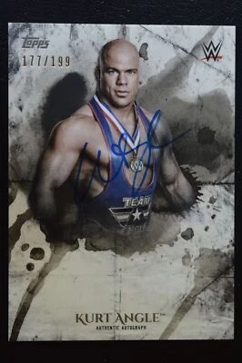 2018 Topps WWE Undisputed Autographs KURT ANGLE /199 - Image 1 of 2