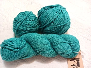Juniper Moon Farm Yearling Yarn Mermaid Blue Merino Wool Cotton Bulky 2+ Skeins - Picture 1 of 6