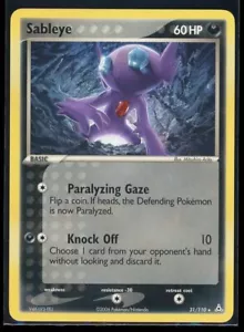 Pokemon Card Sableye Ex Holon Phantoms 31/110 Non-Holo Rare English - NM - Foto 1 di 2