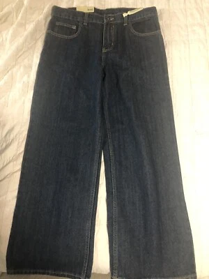 Jeans Faded Glory Niños Jóvenes 14H Azul Denim Lavado Oscuro Cintura Ajustable Foto 1 de 4