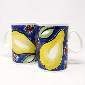 2 tazze Jason Fine Bone China frutta pera tè caffè made in England brunch - Foto 1 di 10