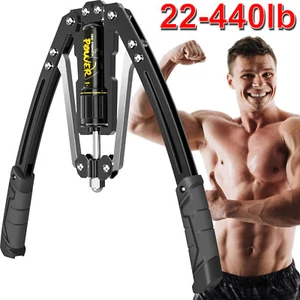 Espansore Petto Manuale Potenza Idraulica Regolabile Twister Braccio Esercitatore 22-440Lbs - Foto 1 di 12