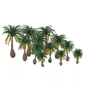 12x DIY Mini Model Palm Trees For Model Train Architecture Layout Diorama - Picture 1 of 8
