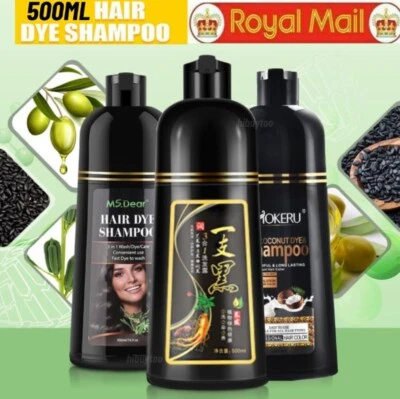 Dexe 5-Min Hair Colour Dye Shampoo Natural Plants Essence Oil Coloring Permanent