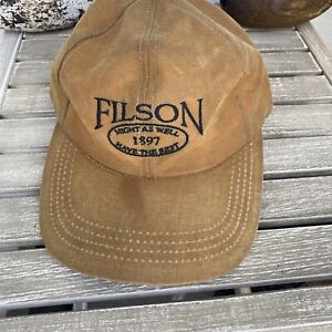 Vintage Filson Tin Cloth Waxed  Hat Cap  Tan Size Small / Medium